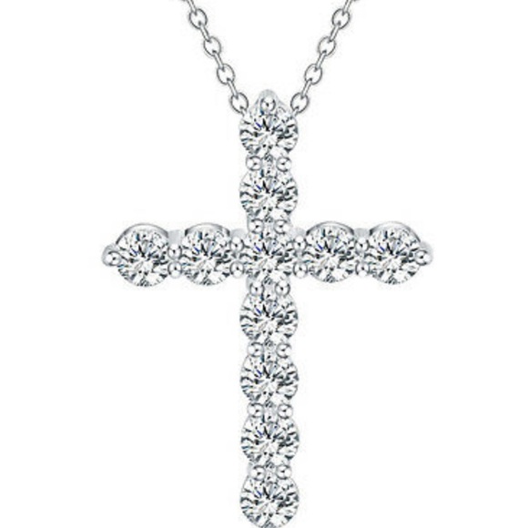 NEW Sterling silver Cross Necklace - Picture 2 of 4
